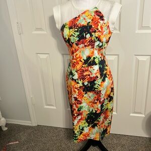 Black Halo floral dress